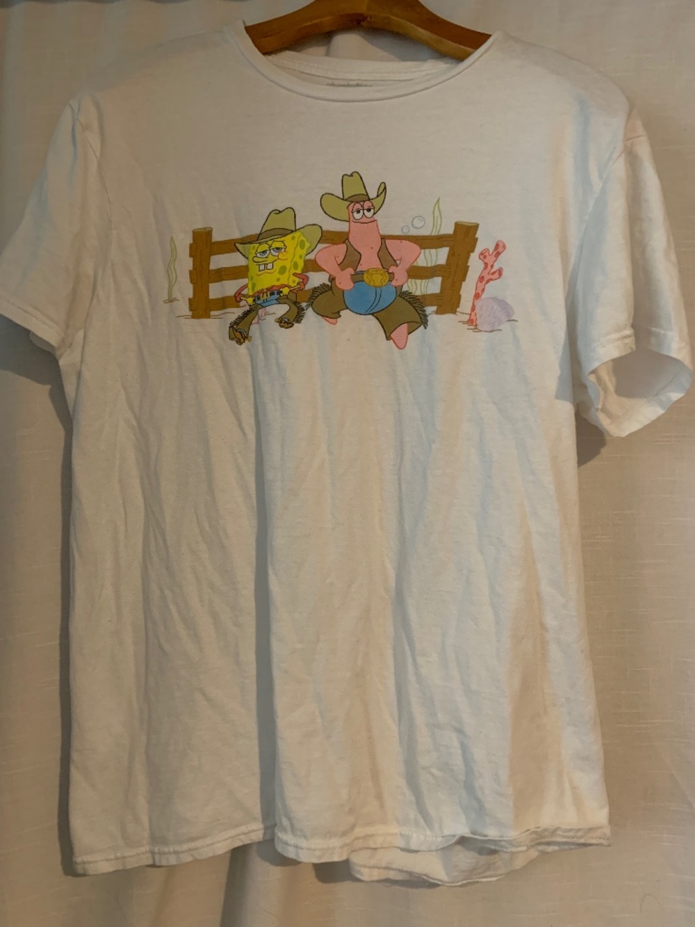 SpongeBob And Cowboy Nickelodeon Crewneck Tee